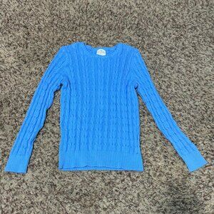Blue Cable Knit Sweater